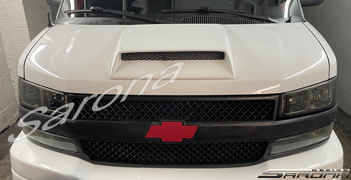 Custom Chevy Express Van  All Styles Hood Scoop (2003 - 2026) - $375.00 (Part #CH-016-HS)